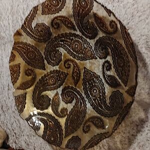 Large 15 inch Paisley Print Bowl